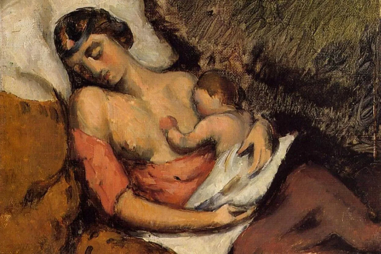 Поль Сезанн «Гортензия кормит грудью Поля», 1872